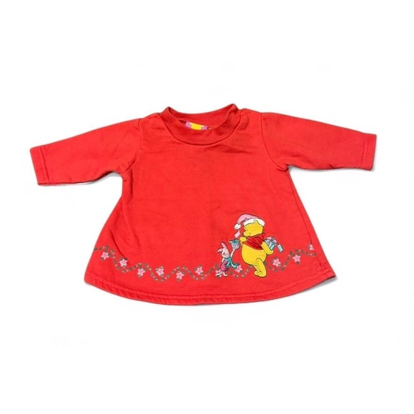 Disney Other - Vintage‎ Pooh baby Christmas embroidered top